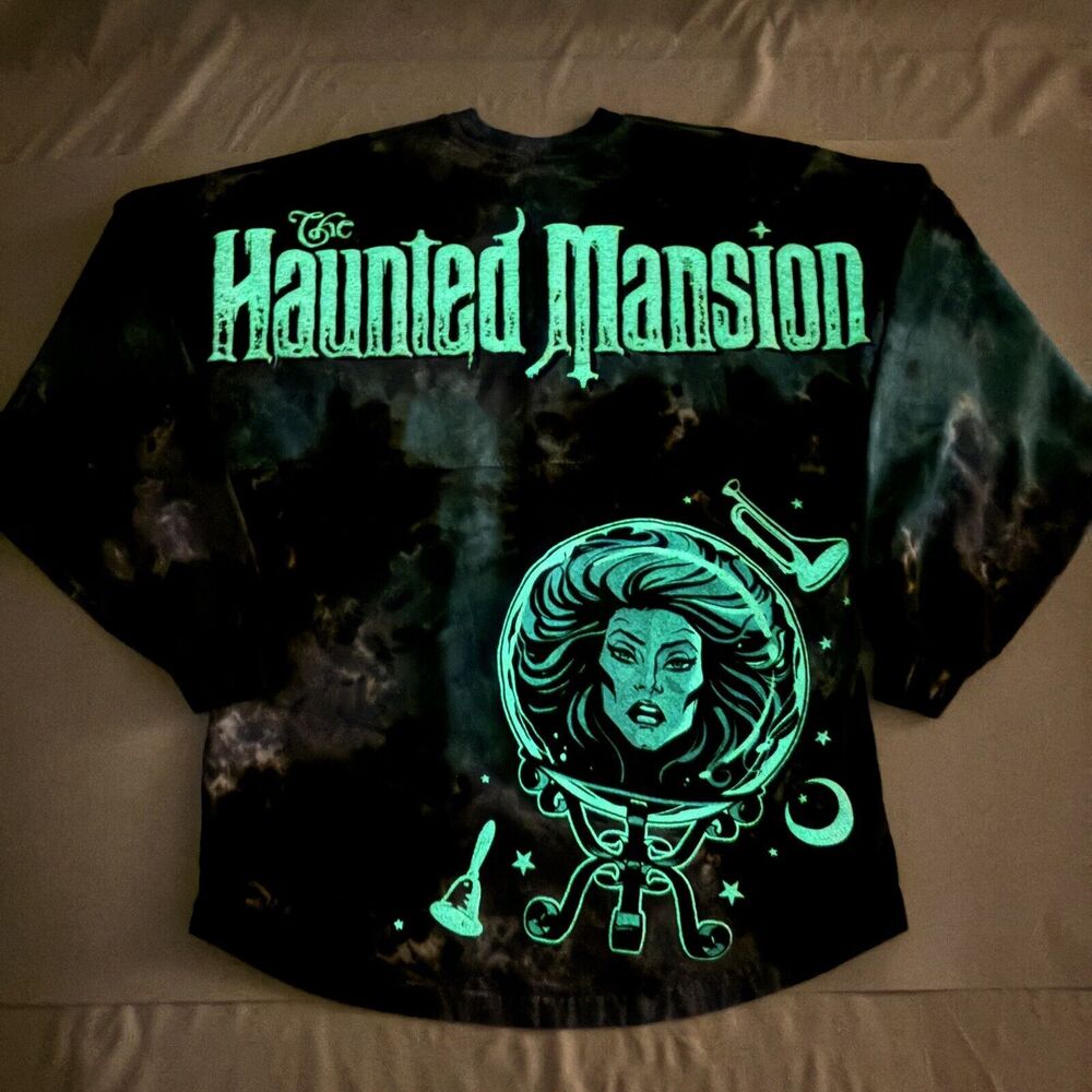 Disney Parks Haunted Mansion Madame Leota Glow In The Dark Spirit Jersey SMALL